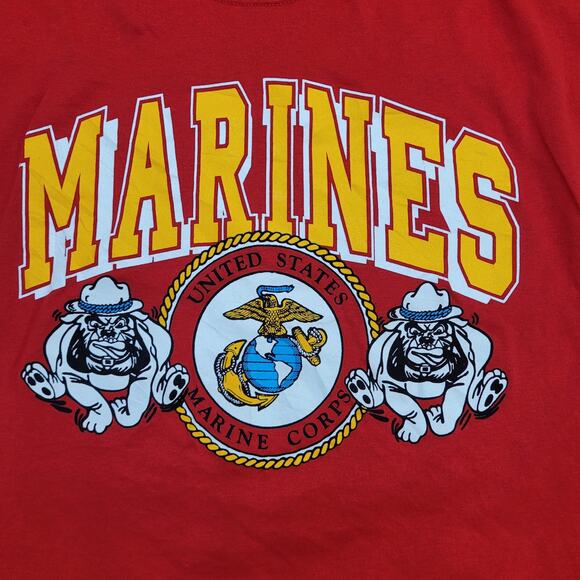 Vintage USMC Marine-Corps Shirt Womens L 20x20 Boxy Cropped - Picture 9 of 12